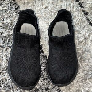 Kids Black Slip-On Shoes